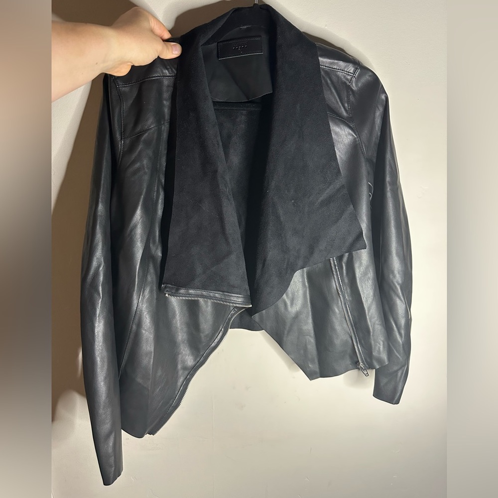 Blank NYC leather drape jacket - medium